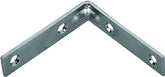 Prosource CB-Z02-013L Corner Brace, 2 in L, 2 in W, 5/8 in H, Steel, Zinc-Plated, 1.8 mm Thick Material